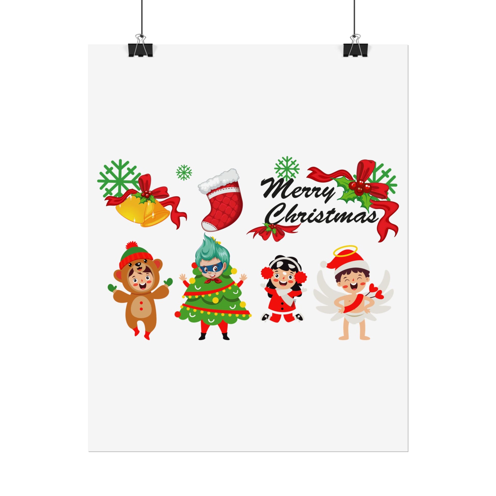 Rolled Posters - Merry christmas from super kid - [[{"value":"Wonderwear Kid"}]]