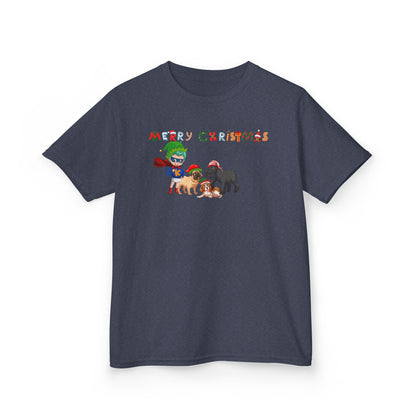 Kids Heavy Cotton™ Tee - Super kiddo woith pet friends - [[{"value":"Wonderwear Kid"}]]