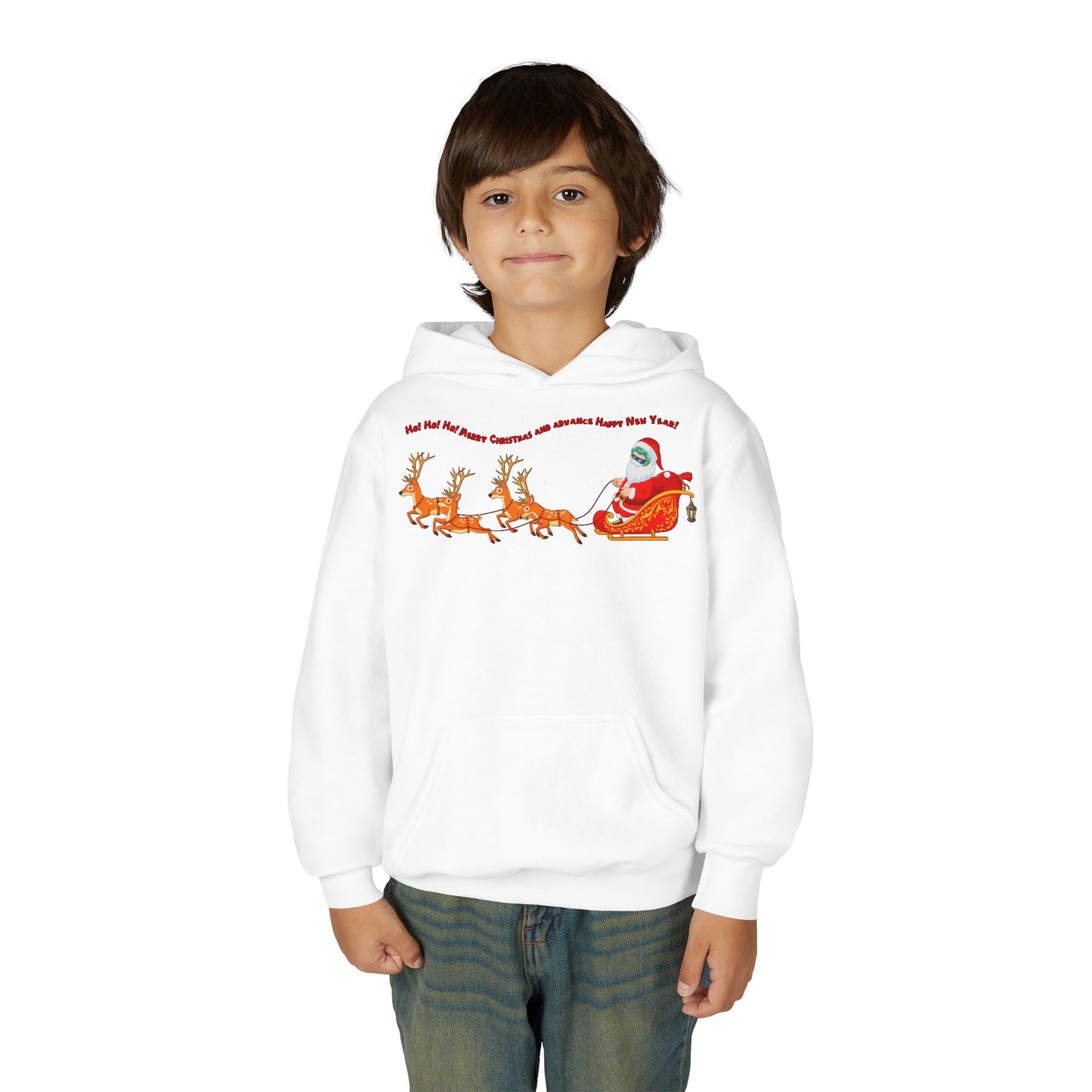 Youth Heavy Blend Hooded Sweatshirt - Santa kiddo - [[{"value":"Wonderwear Kid"}]]