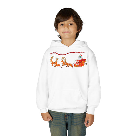Youth Heavy Blend Hooded Sweatshirt - Santa kiddo