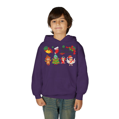 Youth Heavy Blend Hooded Sweatshirt - Merry christmas from super kid - [[{"value":"Wonderwear Kid"}]]