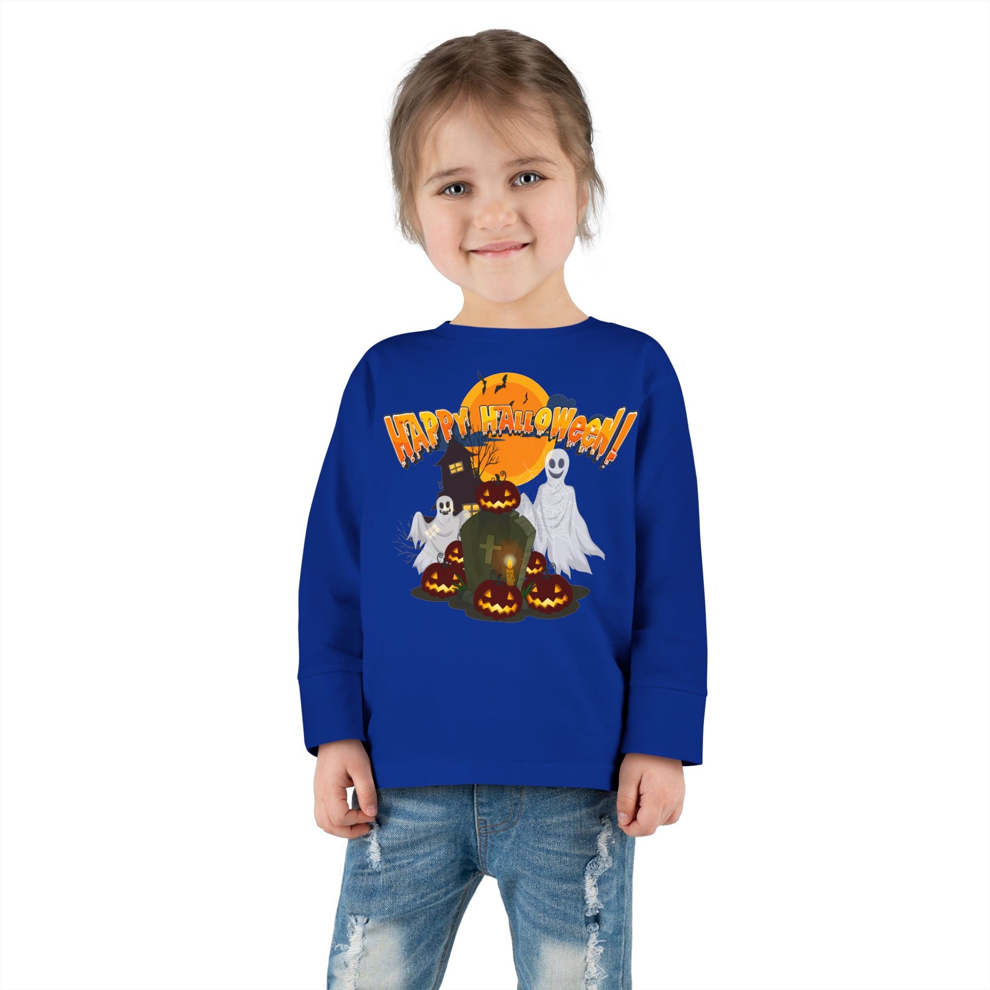 Toddler Long Sleeve Tee - Happy holloween - cemetery - [[{"value":"Wonderwear Kid"}]]