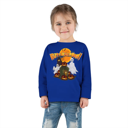 Toddler Long Sleeve Tee - Happy holloween - cemetery - [[{"value":"Wonderwear Kid"}]]