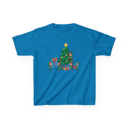 Kids Heavy Cotton™ Tee - Super kiddo putting gifts on christmas tree - [[{"value":"Wonderwear Kid"}]]