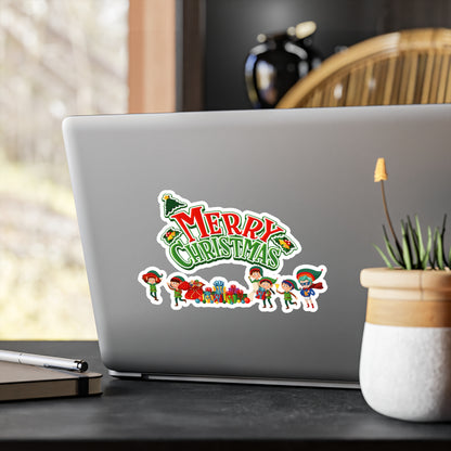 Christmas Kiss-Cut Vinyl Decals – Merry christmas from super friends - [[{"value":"Wonderwear Kid"}]]