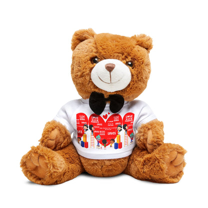 Teddy Bear with T-Shirt - Valentines - Super kiddo and friends message - [[{"value":"Wonderwear Kid"}]]