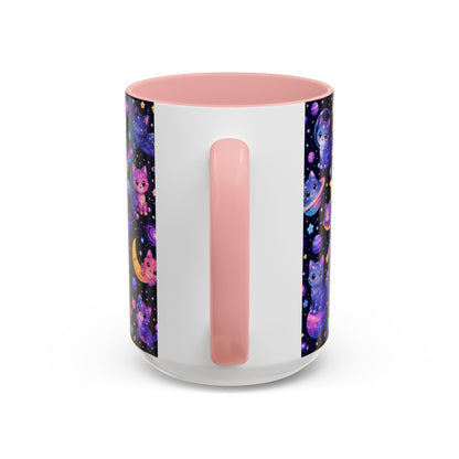 Accent Coffee Mug (11/15 oz) - Galaxy cats