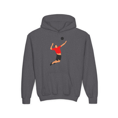 Youth Heavy Blend Hooded Sweatshirt - Volleyball Printify