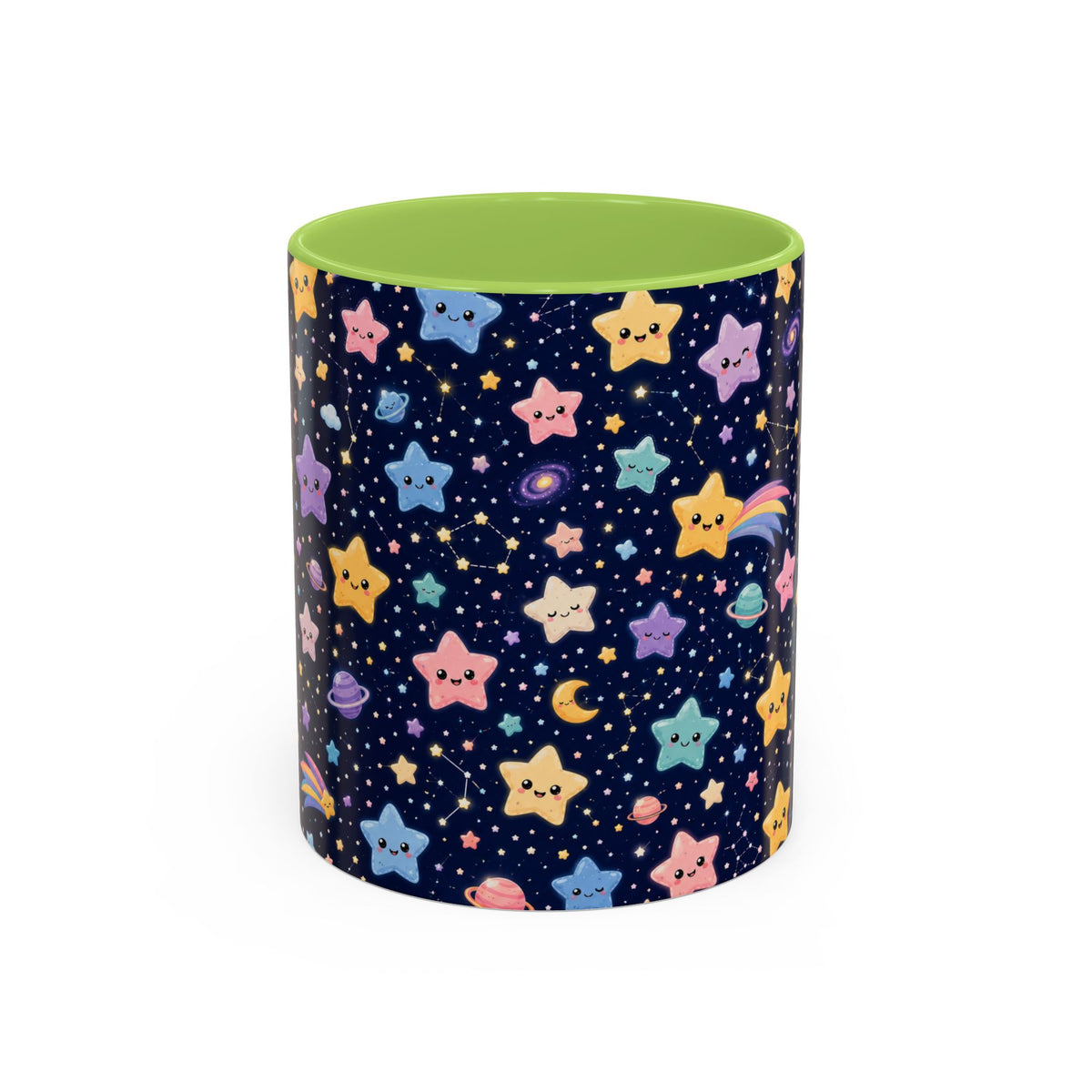 Accent Coffee Mug  (11/15 oz) - Kawaii Pastel Cosmic Night