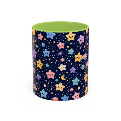 Accent Coffee Mug  (11/15 oz) - Kawaii Pastel Cosmic Night