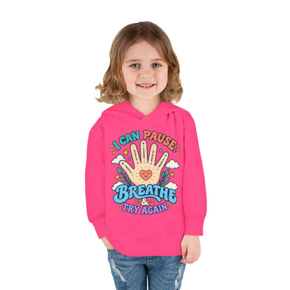 Toddler Hoodie — Pause, Breathe, Try Again Hand Guide