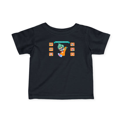 Infant Fine Jersey Tee - Super kiddo how to brush teeth - [[{"value":"Wonderwear Kid"}]]