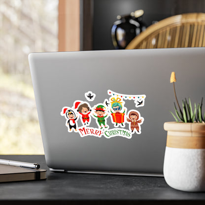 Christmas Kiss-Cut Vinyl Decals – Merry christmas by super kiddo and friends - [[{"value":"Wonderwear Kid"}]]