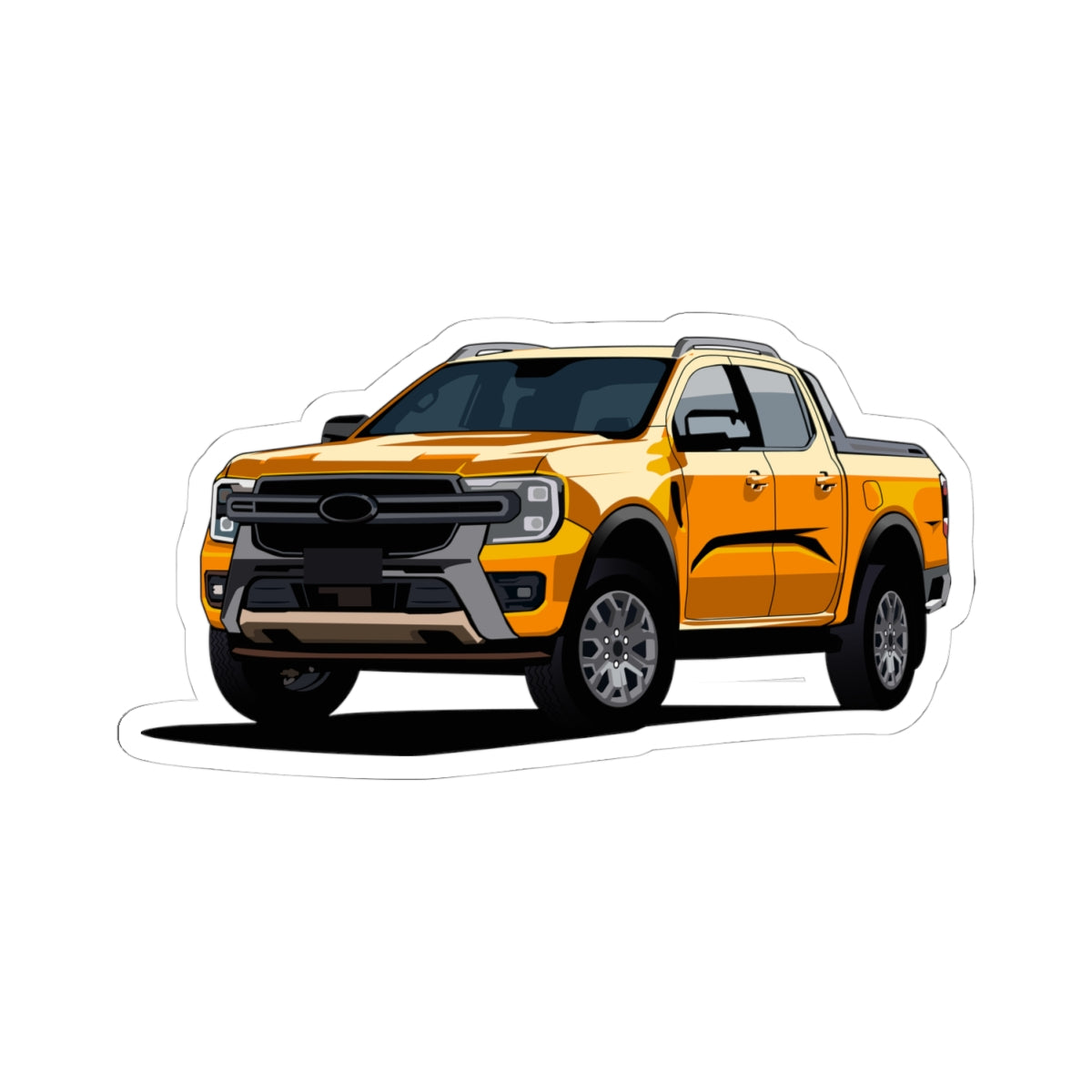 Kiss-Cut Stickers - Orange Truck