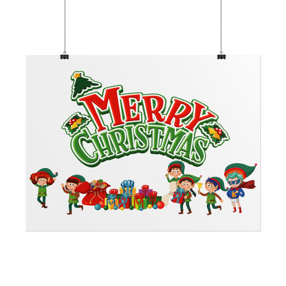 Rolled Posters - Merry christmas from super friends - [[{"value":"Wonderwear Kid"}]]