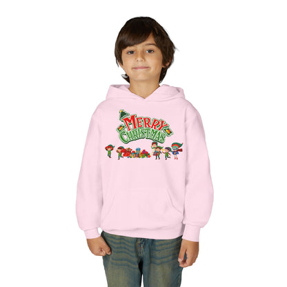 Youth Heavy Blend Hooded Sweatshirt - Merry christmas from super friends - [[{"value":"Wonderwear Kid"}]]