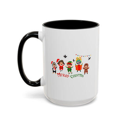 Accent Coffee Mug - Merry christmas by super kiddo and friends - [[{"value":"Wonderwear Kid"}]]