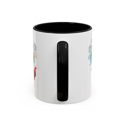 Accent Coffee Mug - Super kiddo holding globe - [[{"value":"Wonderwear Kid"}]]