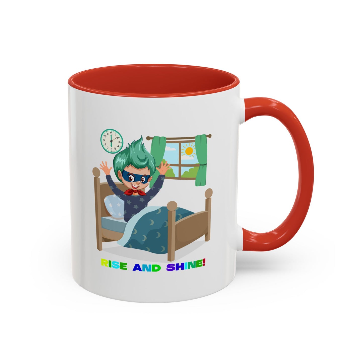 Accent Coffee Mug - Super kiddo teaches us to wake up early