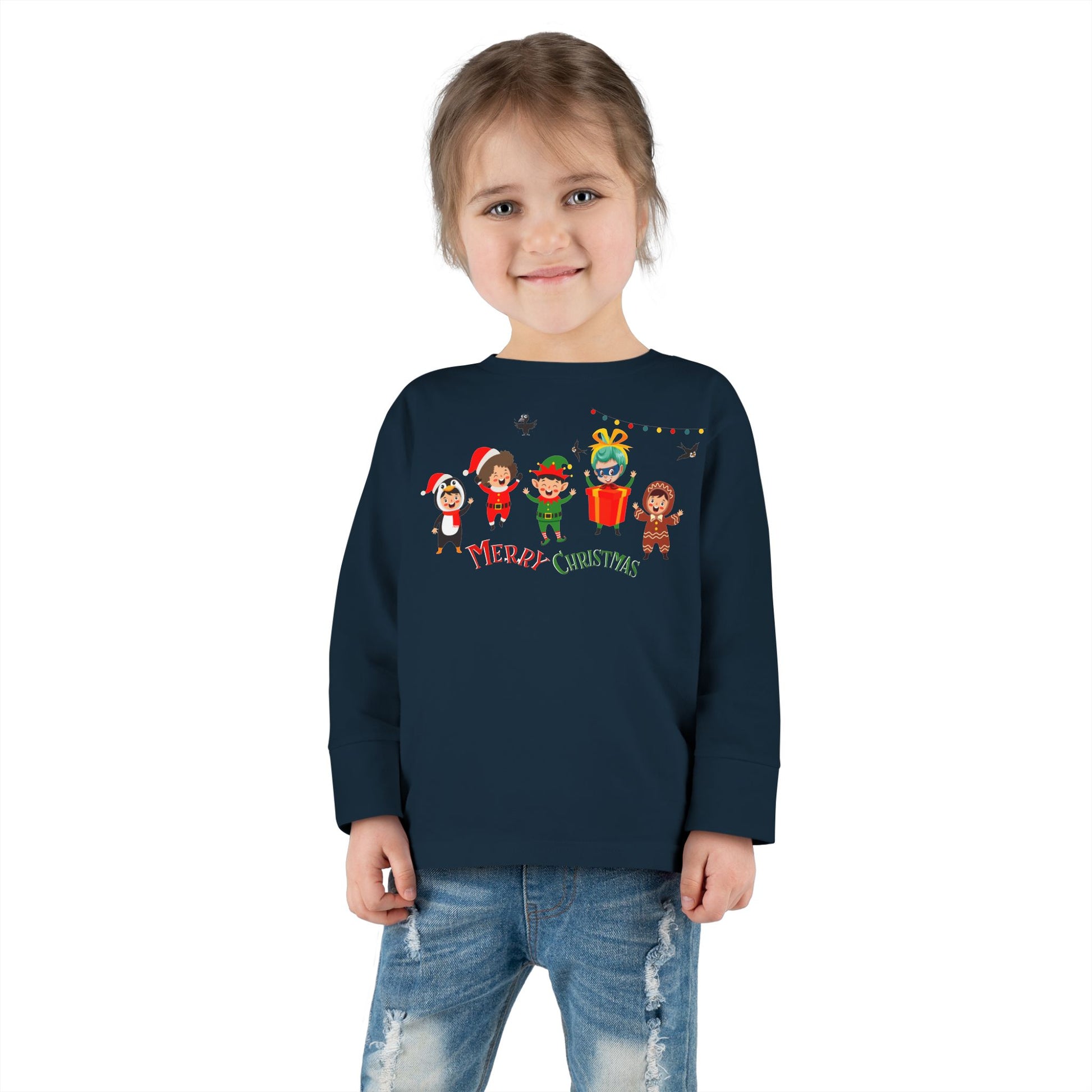 Toddler Long Sleeve Tee - Merry christmas by super kiddo and friends - [[{"value":"Wonderwear Kid"}]]