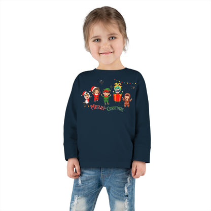 Toddler Long Sleeve Tee - Merry christmas by super kiddo and friends - [[{"value":"Wonderwear Kid"}]]