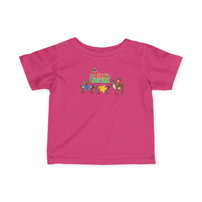 Infant Fine Jersey Tee - Merry christmas and reindeer - [[{"value":"Wonderwear Kid"}]]