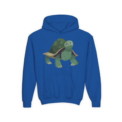Youth hoodie with adorable turtle design Printify