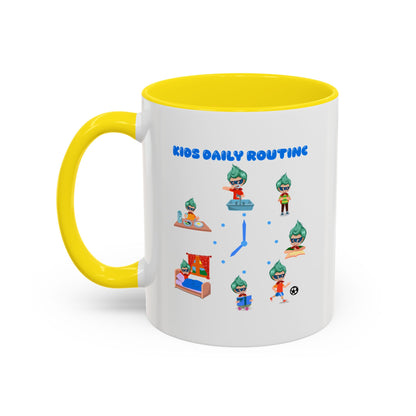 Accent Coffee Mug - Super kiddo daily routine - [[{"value":"Wonderwear Kid"}]]