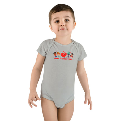 Infant Jersey One Piece - Valentines - Super kiddo and three friends - [[{"value":"Wonderwear Kid"}]]