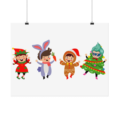 Rolled Posters - Super kiddo in christmas tree attire - [[{"value":"Wonderwear Kid"}]]