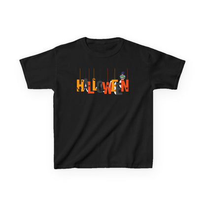 Kids Heavy Cotton™ Tee - Holloween hanging letters Printify