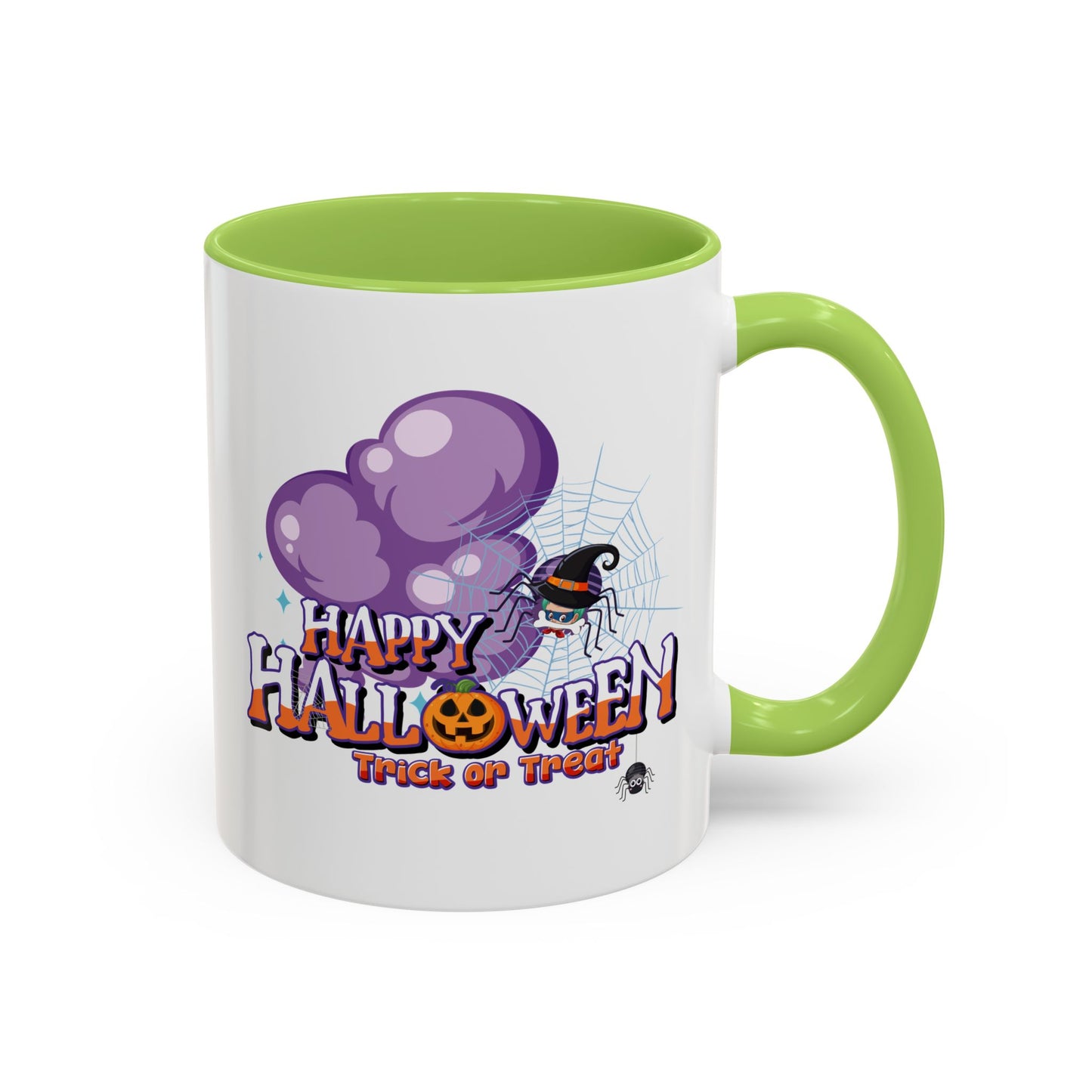 Accent Coffee Mug - Happy holloween - spider kiddo