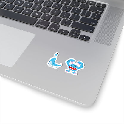 Kiss-Cut Vinyl Decals - Joyful happy monsters Printify