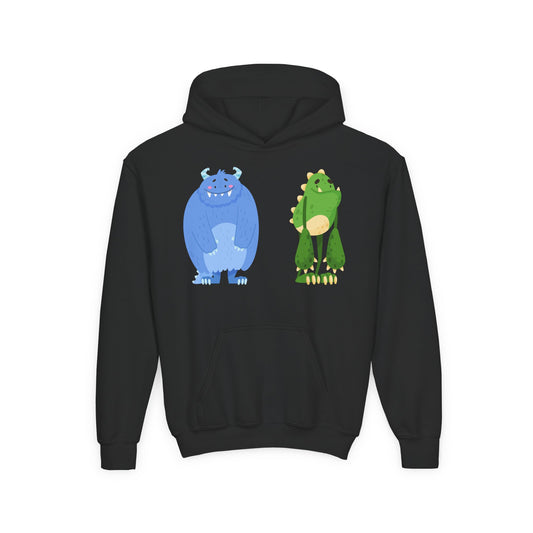Youth Heavy Blend Hooded Sweatshirt - Cute monster Printify
