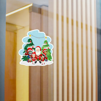 Christmas Kiss-Cut Vinyl Decals – Super kiddo with santa claus - [[{"value":"Wonderwear Kid"}]]