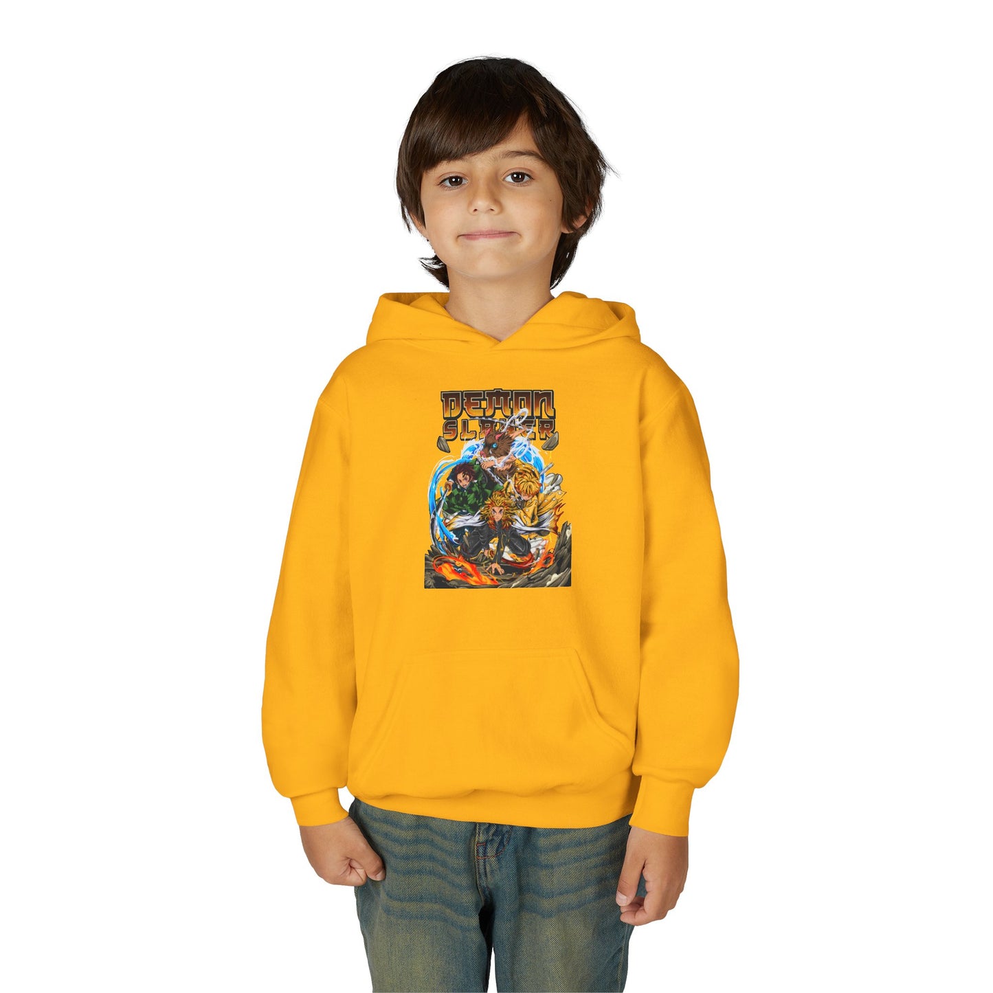 Youth Heavy Blend Hooded Sweatshirt - Demon slayer