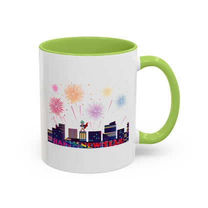Accent Coffee Mug - Super kiddo with fireworks with text - [[{"value":"Wonderwear Kid"}]]