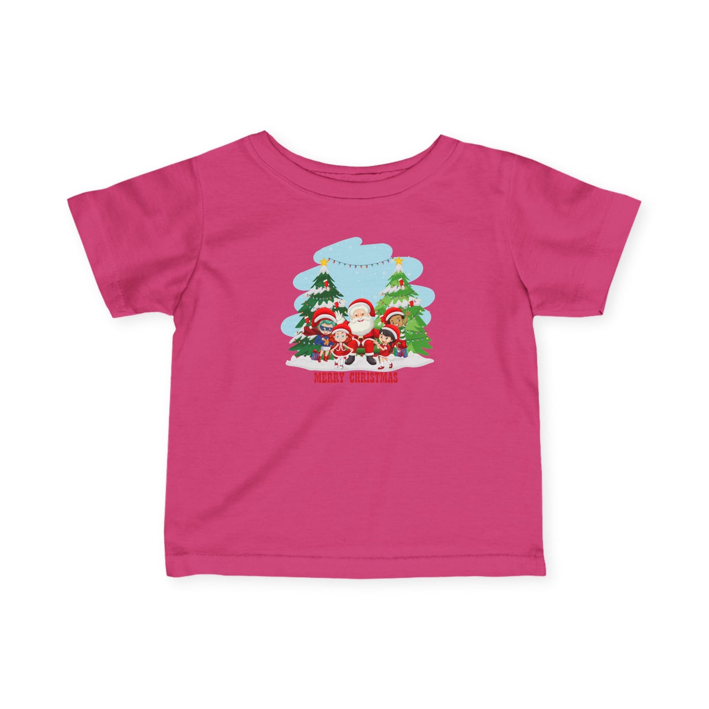 Infant Fine Jersey Tee - Super kiddo with santa claus Merry christmas - [[{"value":"Wonderwear Kid"}]]