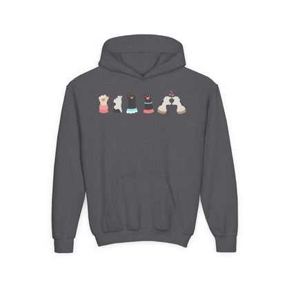 Youth Heavy Blend Hooded Sweatshirt - Paw Printify