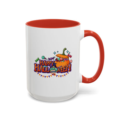 Accent Coffee Mug - Happy halloween banner Printify