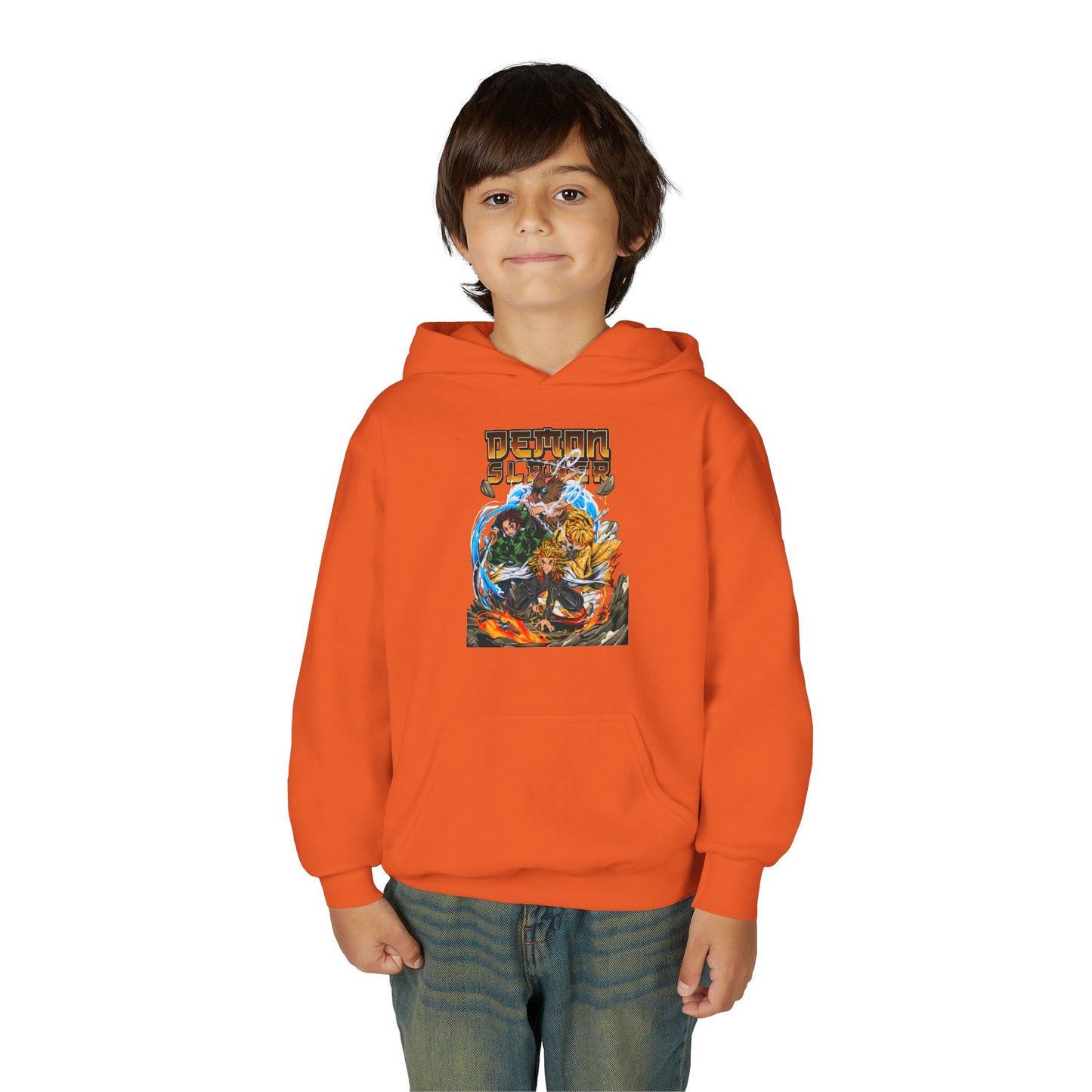 Youth Heavy Blend Hooded Sweatshirt - Demon slayer