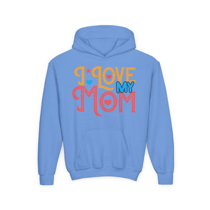 Youth Heavy Blend Hooded Sweatshirt -  I love my Mommy Printify