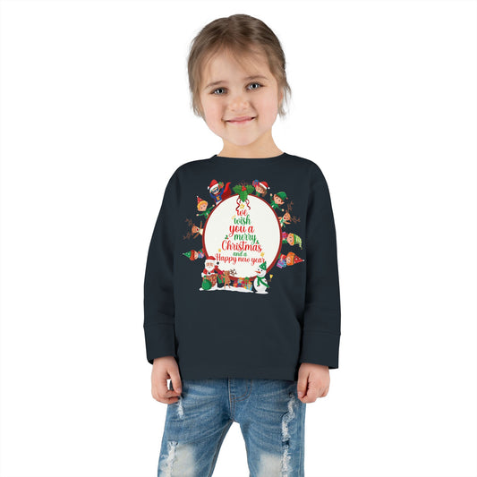 Toddler Long Sleeve Tee - We wish you a merry christmas - [[{"value":"Wonderwear Kid"}]]