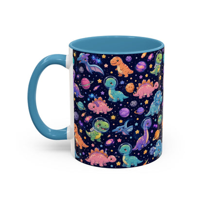 Accent Coffee Mug  (11/15 oz) - Cosmic dinosaurs