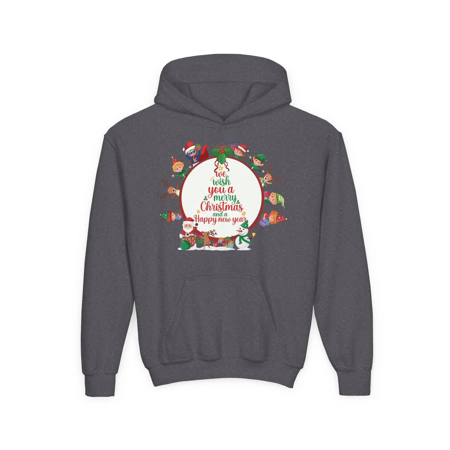 Youth Heavy Blend Hooded Sweatshirt - We wish you a merry christmas