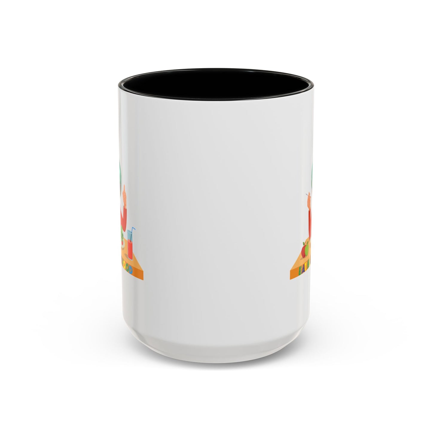 Accent Coffee Mug - Super kiddo eating healthy breafast