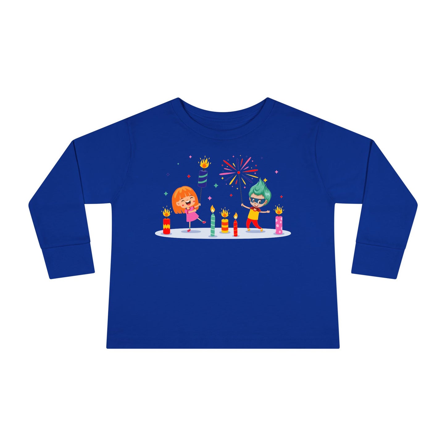 Toddler Long Sleeve Tee - Super kiddo lighting fireworks - [[{"value":"Wonderwear Kid"}]]