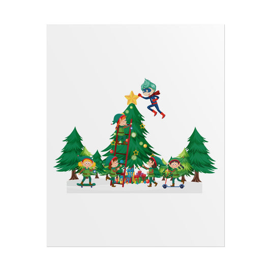 Rolled Posters - Super kiddo putting the stars - [[{"value":"Wonderwear Kid"}]]