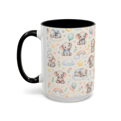Accent Coffee Mug  (11/15 oz) - Baby Elephant Nursery