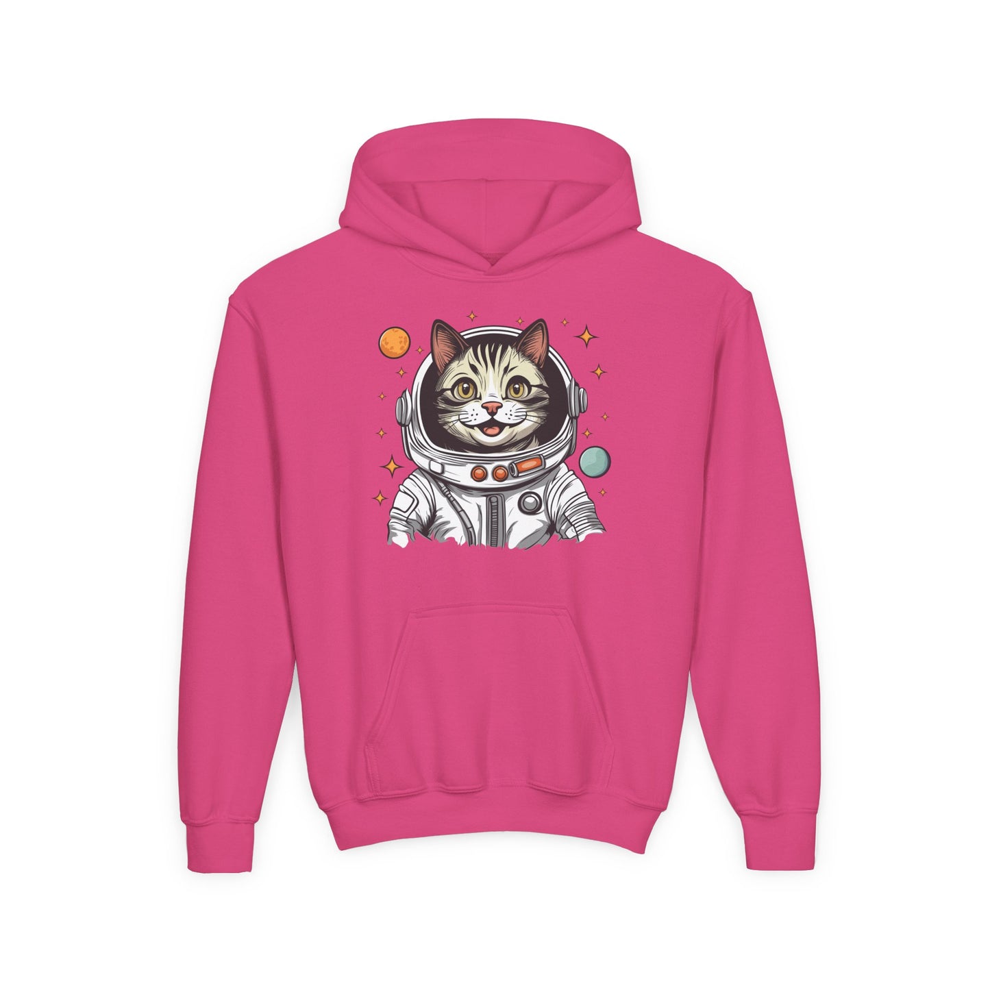 Youth Heavy Blend Hooded Sweatshirt - Astronaut cat